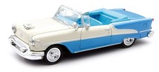 Voiture americaine Oldsmobile super 88 1955 bleue et blanche 1/43ème