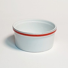 Ramequin rond petit Bol Moule Porcelaine d' Auteuil ExÉ Ligne Lobjoy Rouge Noir