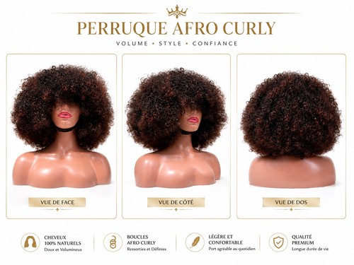Perruque femme cheveux humains - perruque,