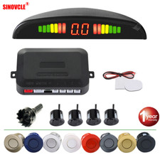 SINOVCLE Car LED Parking Sensor Kit 4 Sensors 22Mm Backlight Display Reverse Bac