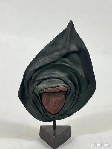 Vintage cuir visage masque - cuir,
