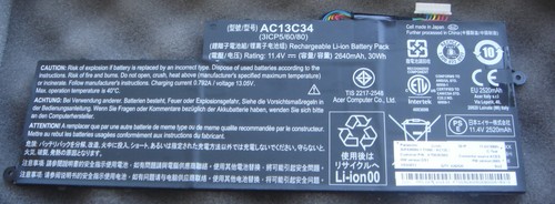 Batterie origine acer aspire - d'origine,