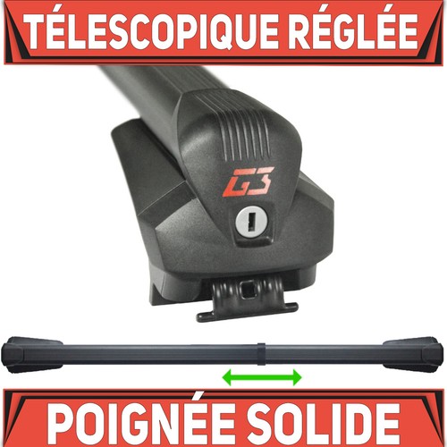 Alu noir barres toit pour - de,