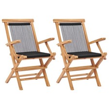 2x Bois de Teck Solide Chaises