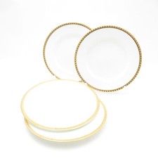 Assiette moyenne Tiffany Co. bande dorée 4 pièces 18 cm ensemble couleur...