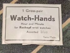 Horlogerie,1 Pochette  D'aiguilles Bleuie Pour Montre Roskopf Plusieurs Model 