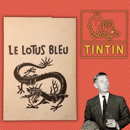 Hergé original tintin art - hergé,