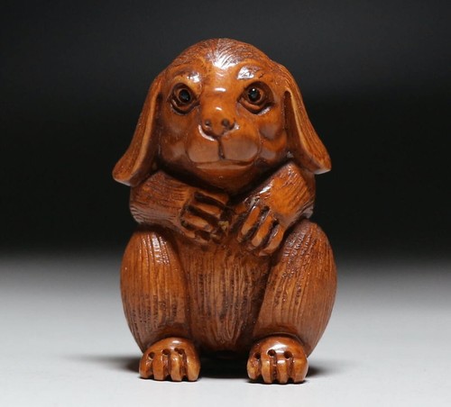 Ancien chien japonais netsuke - ancien,