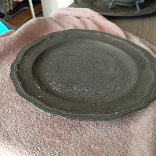 Ancienne assiette étain - ancienne,