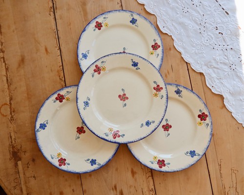 Assiettes plates vintage - assiettes,