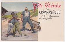 Suisse Carte Postale Complète Lausanne Fête Fédérale De Gymnastique 1909