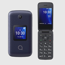 Alcatel GO FLIP 4 4056W BLUE T-Mobile 4G LTE  Easy to Use Senior Flip Phone