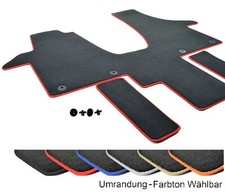 Paillasson Convient pour Bus VW T6 Camping-Car 2xSitz Avant Premium Velour Grise