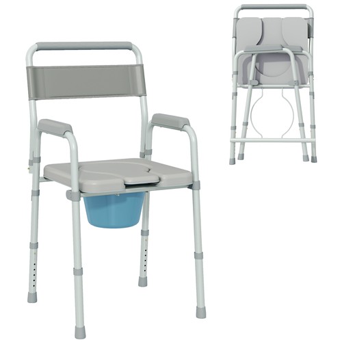 Homcom chaise percée toilette - chaise,