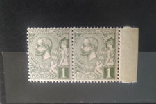 PAIRE Monaco 1891 , Timbre 1c vert , Prince Albert 1er **