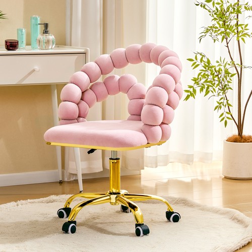 Pink velvet bubble vanity - velvet,