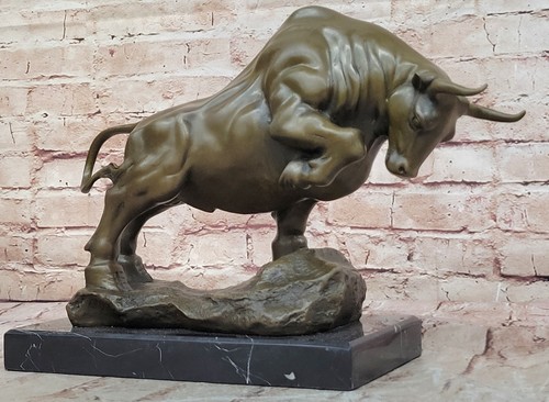 Majestic bronze statue cow - bronze,