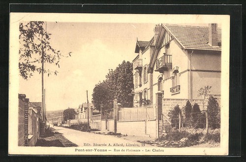 Cpa pont sur - pont-sur-yonne,, rue