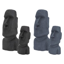 Statue Île de Pâques Moai Rapa Nui sculpture tête déco de jardin á votre choix