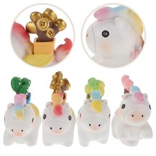  4 Pcs Jolies Mini Figurines De Chevaux Animaux Miniatures En Résine