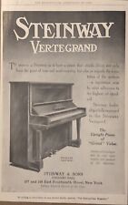 1910 Steinway Vertegrand Upright Piano PRINT AD New York City VTG 1910s Music