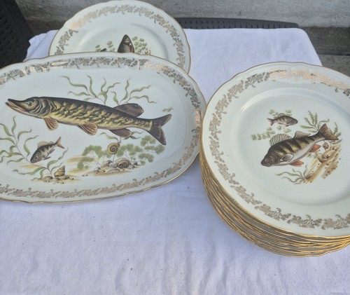 Service poisson porcelaine - service,