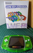 Console Nintendo Game Boy  advance GBA Écran IPS Coque Verte Transparente Boîte