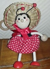 344 - AMUSANTE ET JOLIE COCCINELLE SUR RESSORT - DECORATION CHAMBRE D'ENFANT