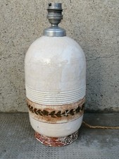 Ancien pied lampe céramique art déco Primavera ? Besnard ? Craquelé coulures