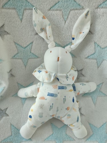 Doudou lapin vuo 25cm pieuvre - vuo,