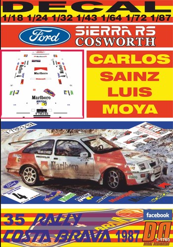 Decal ford sierra cosworth - decal,