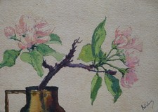 Robert Laloue (1884-1929) (127) - watercolor - flowers