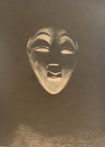 Old photograph african mask - african,