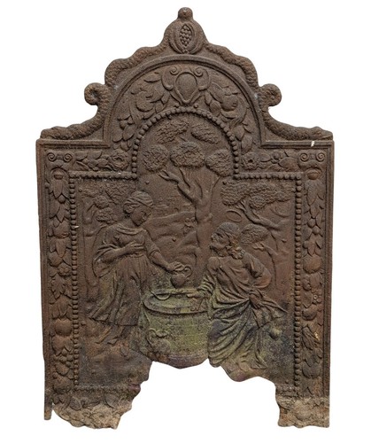 Plaque fonte cheminée - fonte,