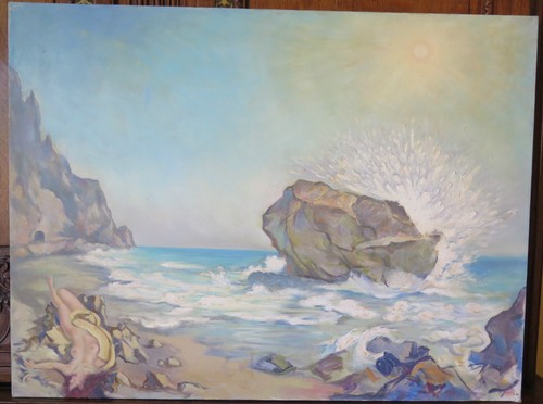 Paysage mer figure femme - paysage,