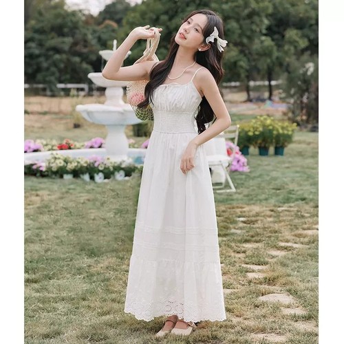 Robe été longue blanche - robe,