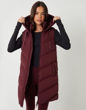 Threadbare Womens Berry Longline Padded Gilet Sizes 8, 10, 12, 14 16 RRP £40