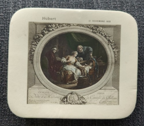 Boîte dragées ancienne en - à,