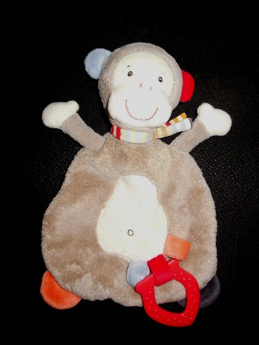 538 doudou plat singe marron - 538/,