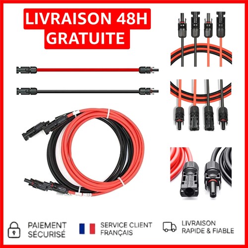 Câble solaire 4mm avec - câble,
