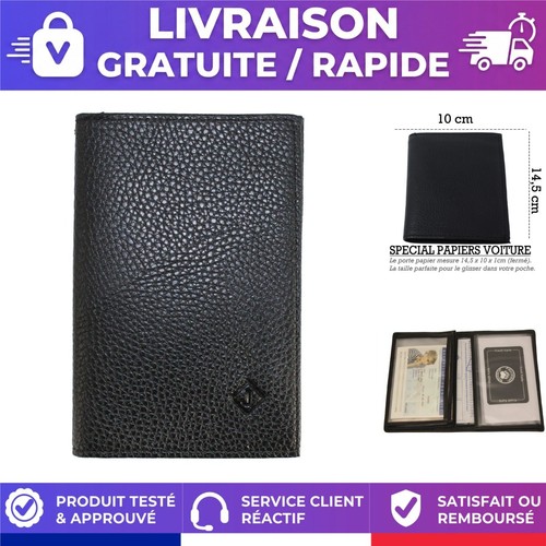 Porte papiers voiture - , cuir