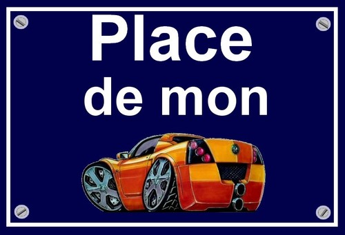 Plaque place mon - plaque, "