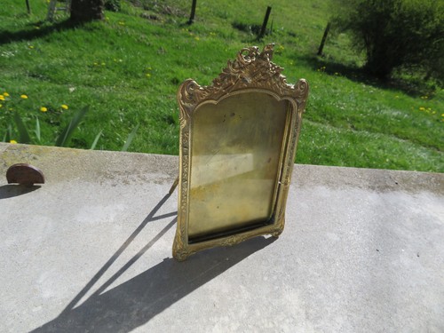 Ancien cadre photo bronze - cadre, en