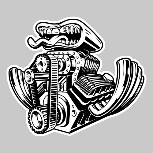 Hotrod moteur rockabilly - hotrod,