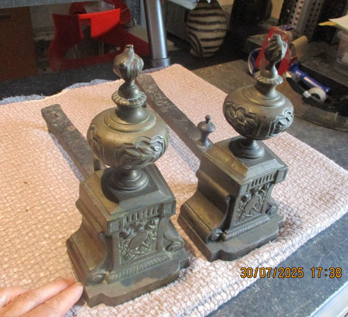 Paire anciens chenets de - paire,