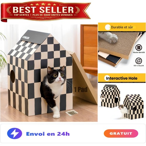 Maison pour chat avec - , griffoir