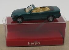 HERPA HO 1/87 BMW 325 I CABRIOLET CABRIO bleu vert clair métal #031387  in box