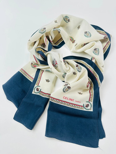 Foulard céline soie crème - en,