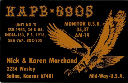 Vtg 1980s radio qsl post - vtg,