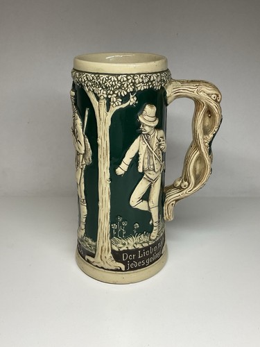 Chope bière relief vert - chope, en